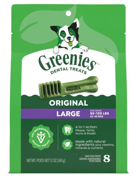 GREENIES DOG ORIGINAL TREAT-PAK LARGE 340G