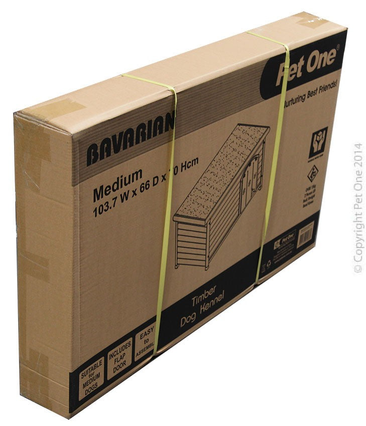 Kennel Bavarian Flat Roof Medium 96lx61wx70h