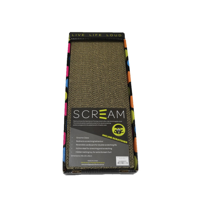 Scream Incline Cardboard Cat Scratcher