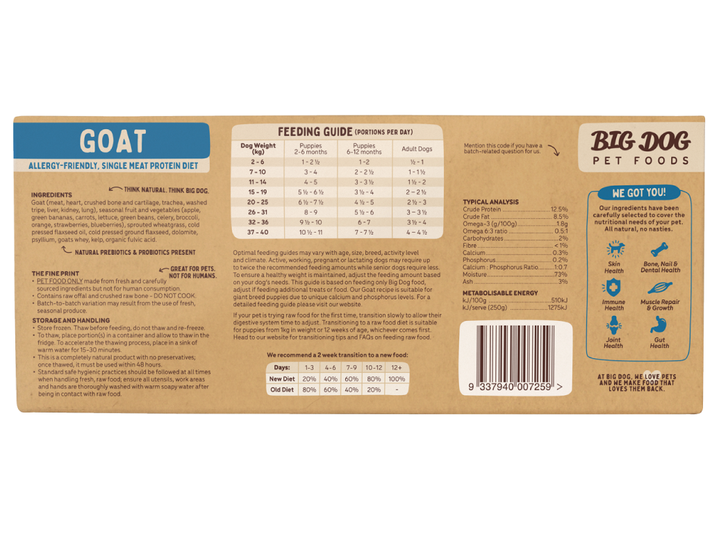 Big Dog Goat For Dogs 3kg