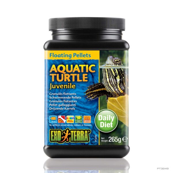 EXO TERRA  AQUATIC TURTLE FOOD JUVENILE FLOATING PELLETS [SZ:265G]