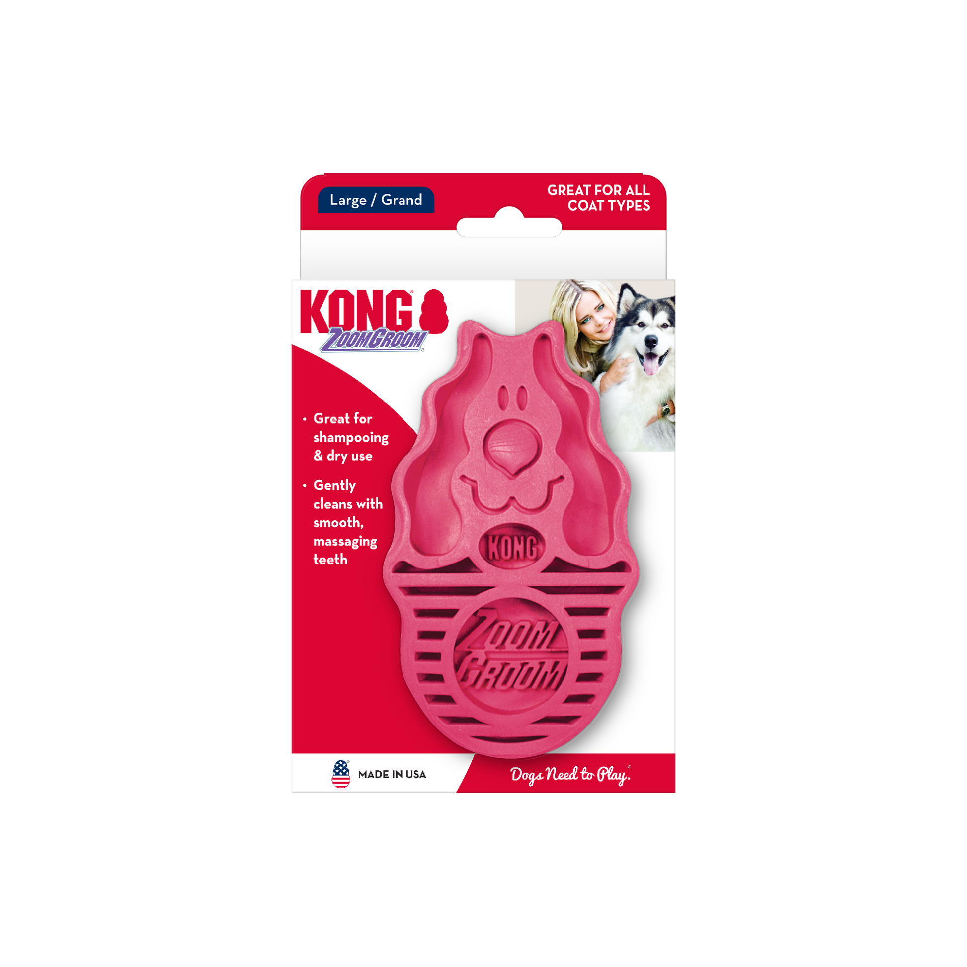 Kong Zoomgroom Rasberry