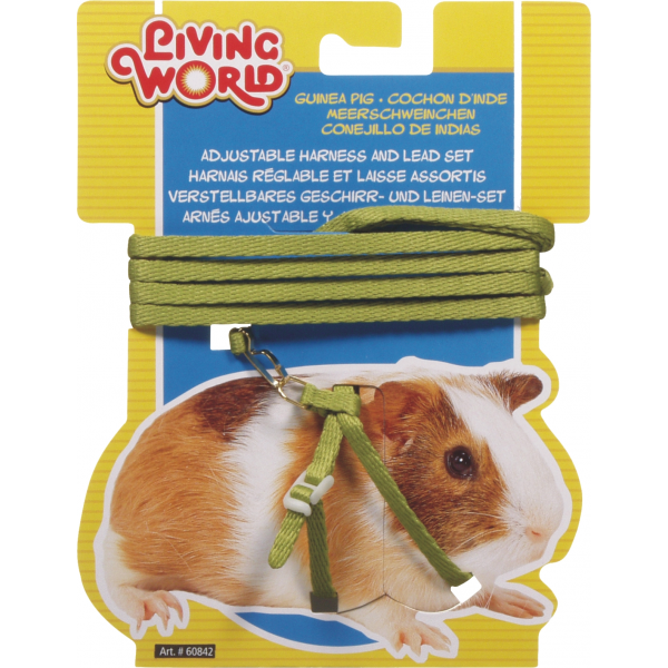 Living World Guinea Pig Harness/lead Set - Green