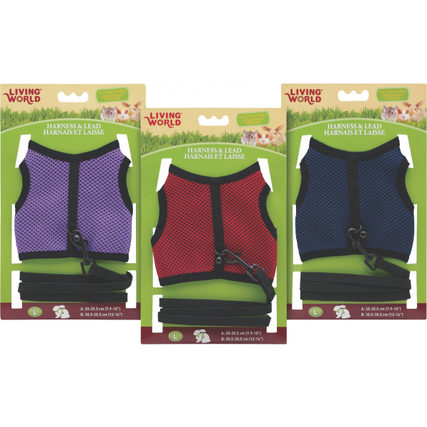 Living World Small Animal Fabric Harness/lead Lge