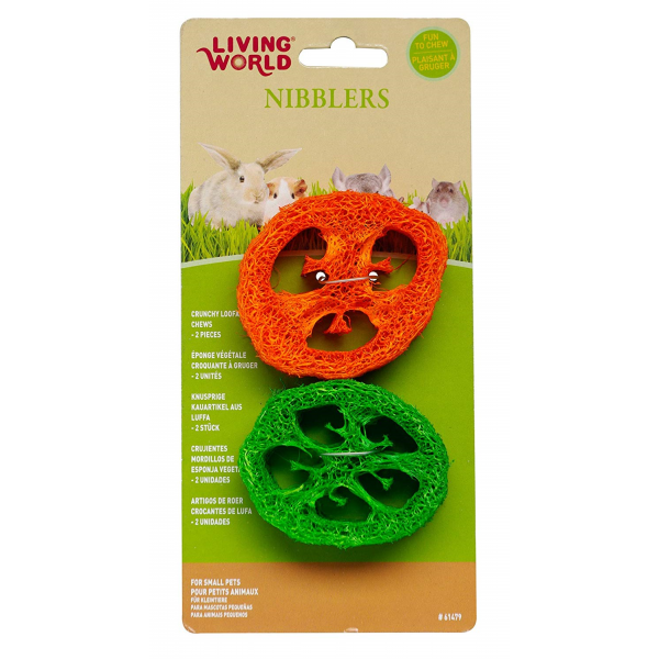 Living World Nibblers Capsicum Loofah 2pk