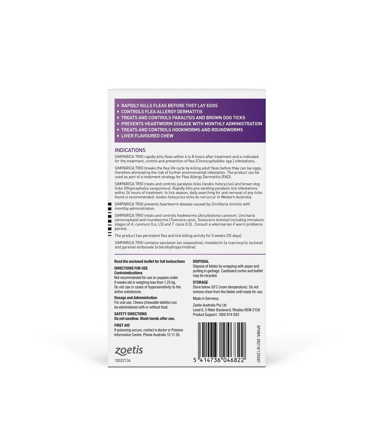 Simparica Trio 2.6-5kg 3 Pack