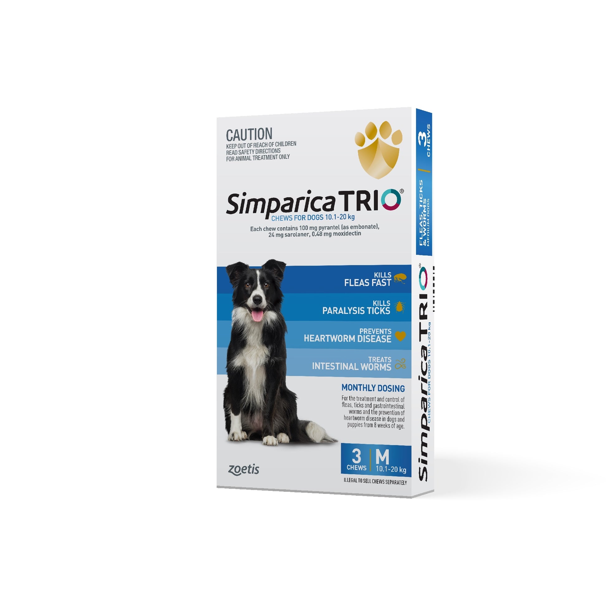 Simparica Trio 10.1kg-20kg [sz:3 Pack]