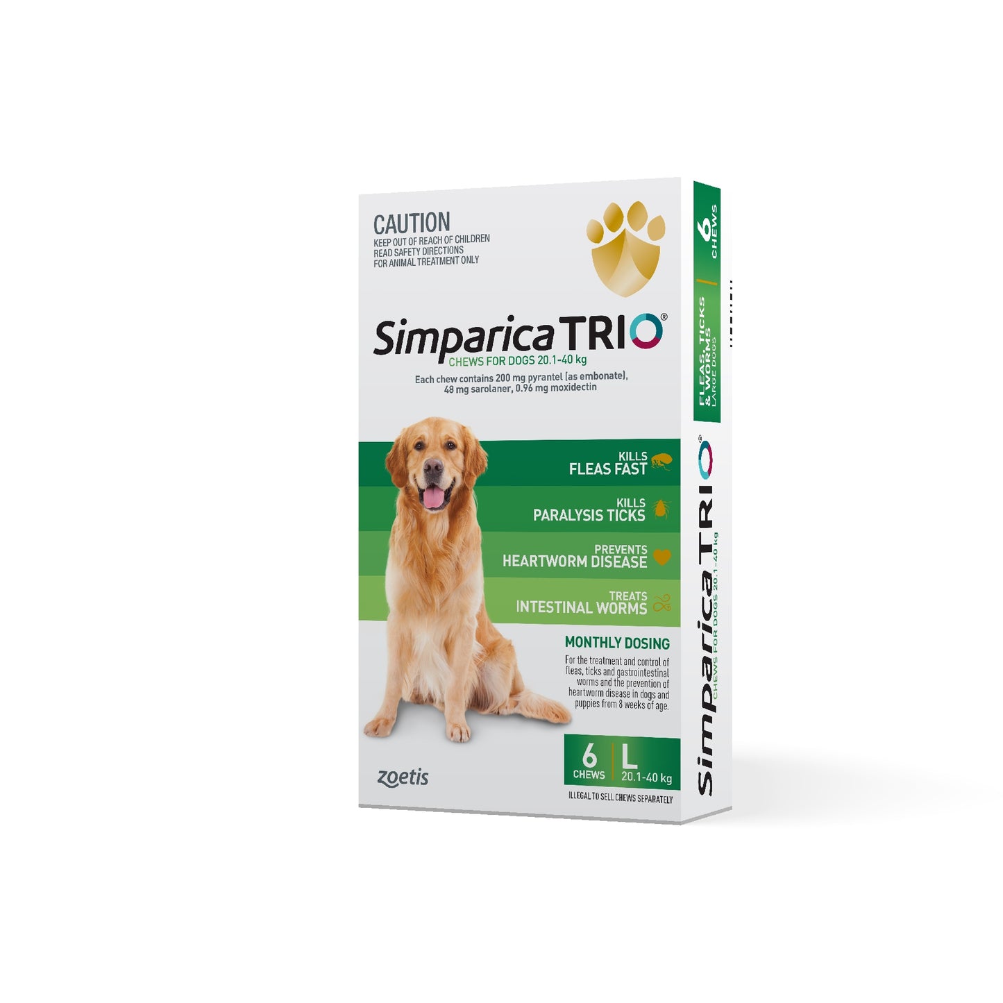 Simparica Trio 20.1-40kg [sz:6 Pack]