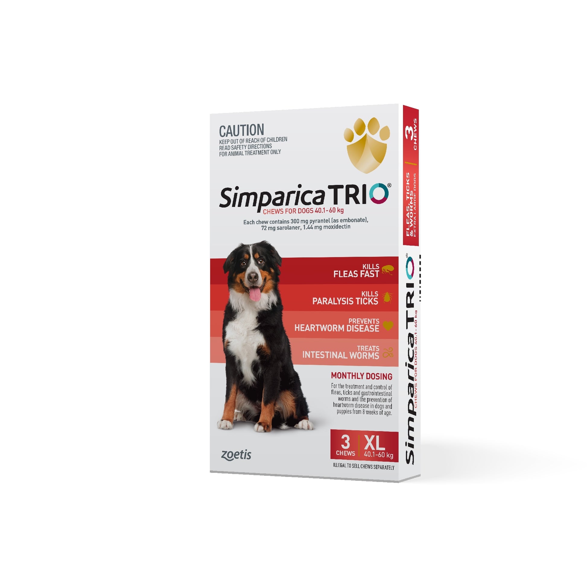 Simparica Trio 40.1-60kg [sz:3 Pack]
