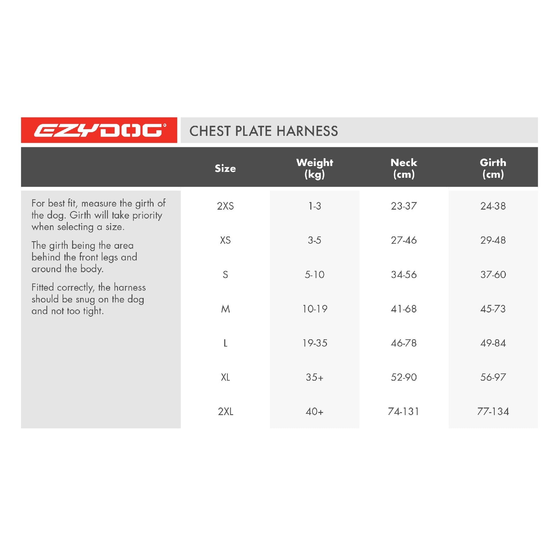 Ezydog Chest Plate Harness Red [sz:xs]