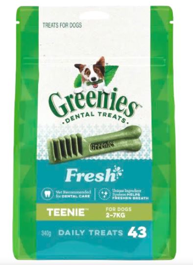 GREENIES DOG FRESH TEENIE 340G
