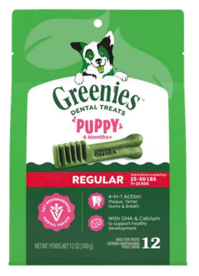 GREENIES PUPPY REGULAR 340G