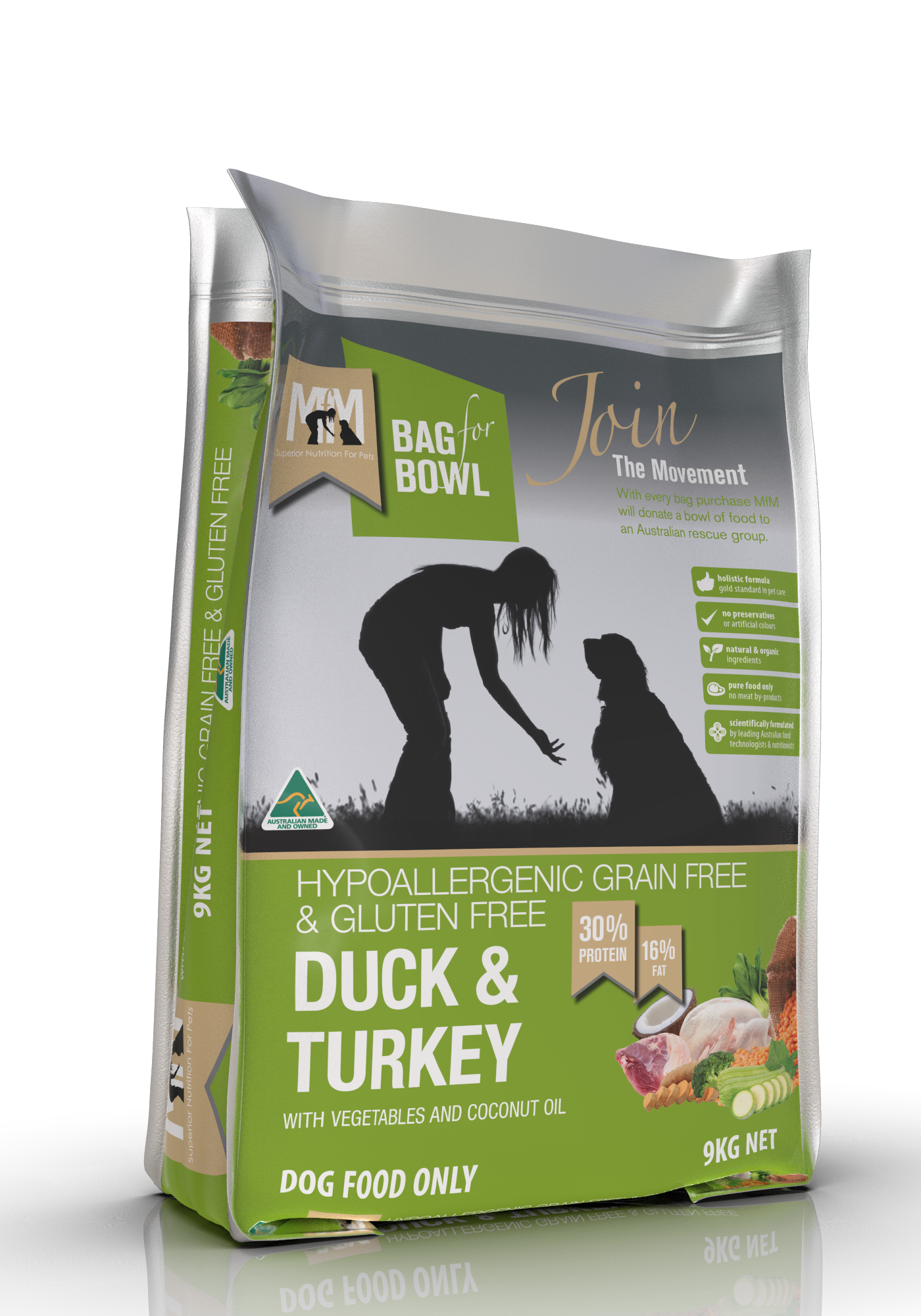 Mfm Dog Grain Free Duck & Turkey [sz:9kg]