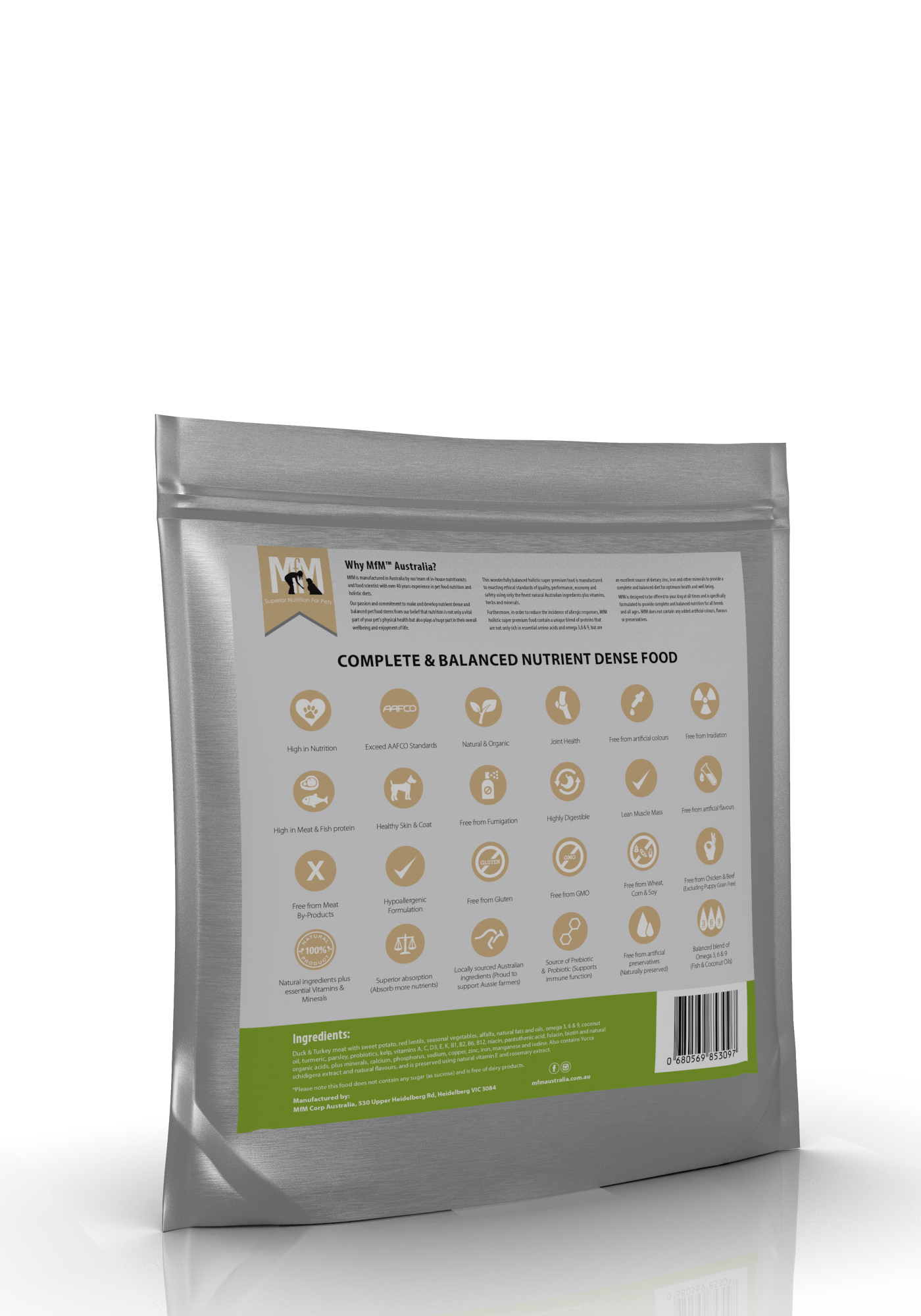 Mfm Dog Grain Free Duck & Turkey [sz:2.5kg]