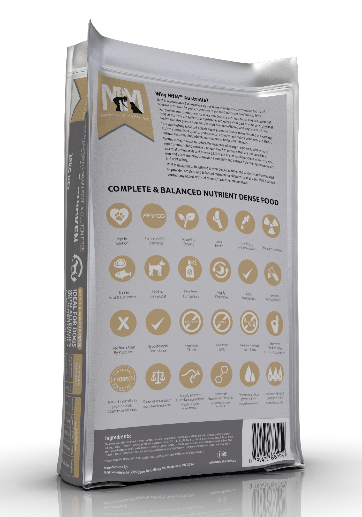 Mfm Puppy Grain Free Turkey & Chicken [sz:20kg]