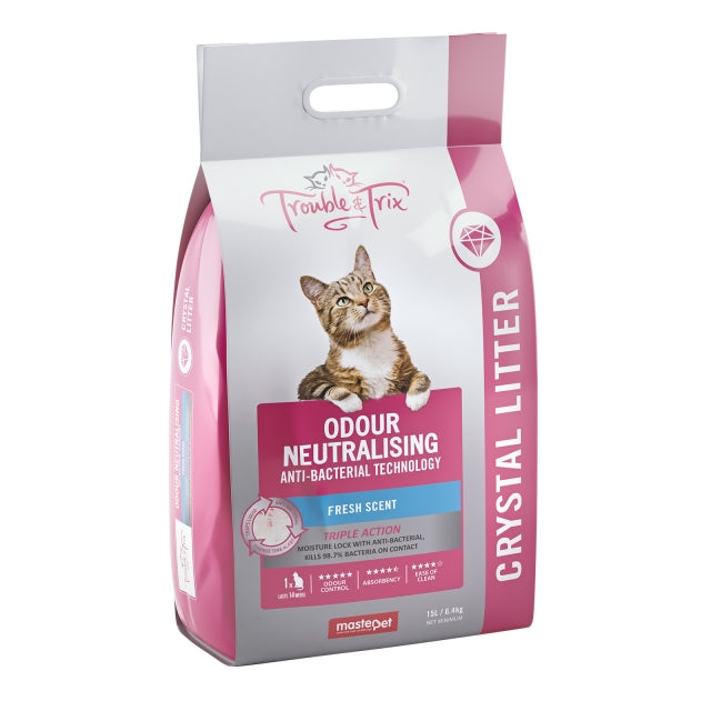 Trouble & Trix Anti Bacterial Fresh Scent Crystal Litter 7l