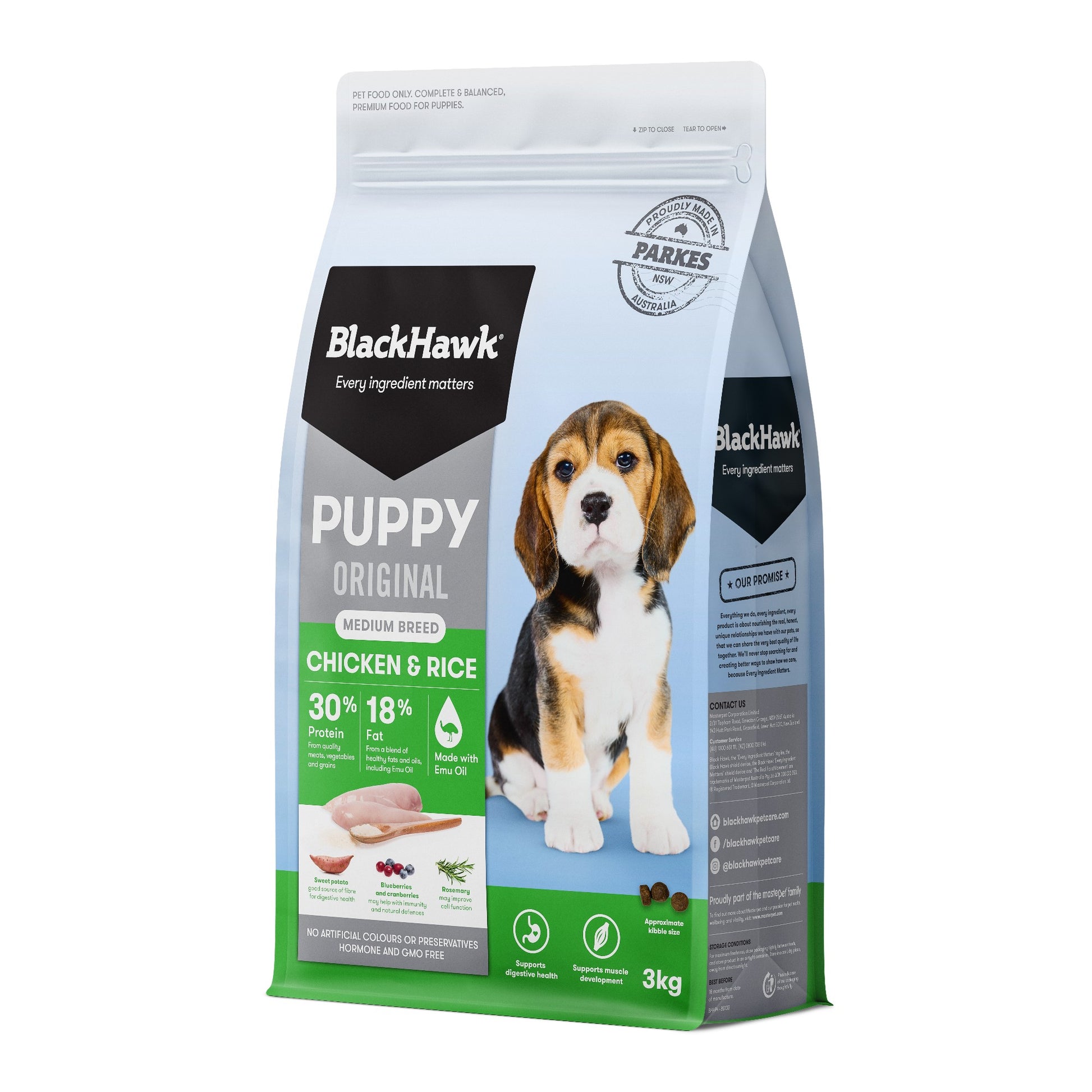 Blackhawk Puppy Medium Breed Chicken & Rice [sz:3kg]