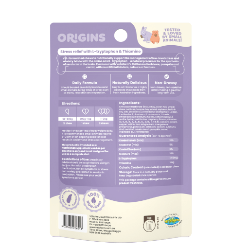 Vetafarm B-calm Chews 60s Small Animal Chews