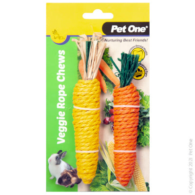 Pet One Veggie Rope Chew Carrot/corn