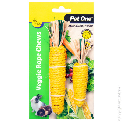 Pet One Veggie Rope Chew Corn 2pkt