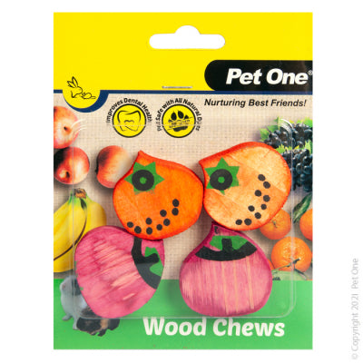 WOOD CHEWS FOR SMALL ANIMALS 4 PCK SMALL