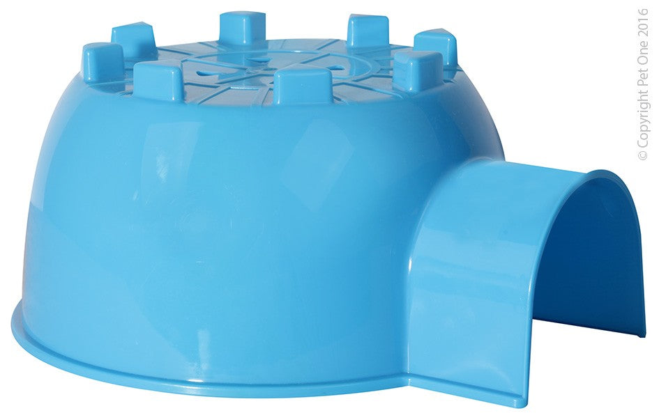SMALL ANIMAL HIDE PLASTIC IGLOO BLUE LGE
