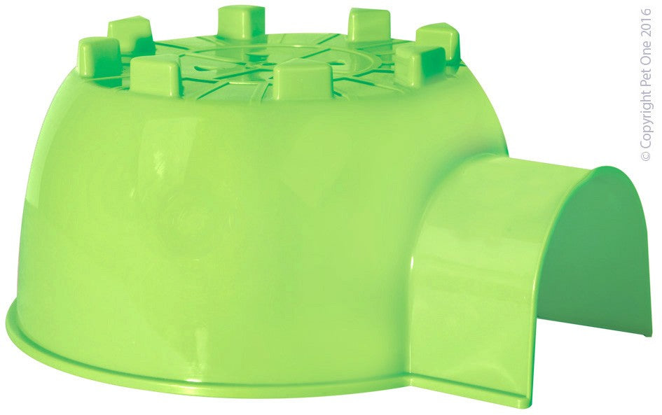 SMALL ANIMAL HIDE PLASTIC IGLOO GREEN LGE