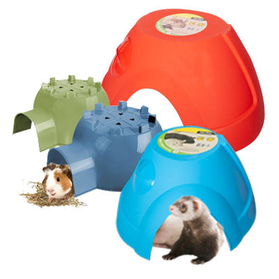 SMALL ANIMAL HIDE PLASTIC IGLOO GREEN LGE