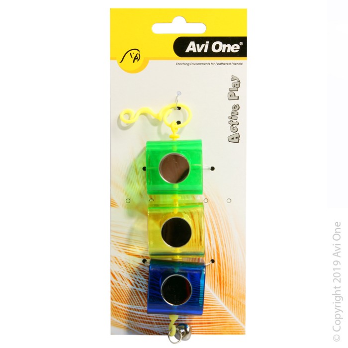 Bird Toy Rectangle Boxes With Mirror