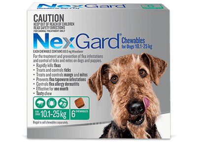 NEXGARD CHEWS LARGE GREEN 10.1-25KG [SZ:3 Pack]