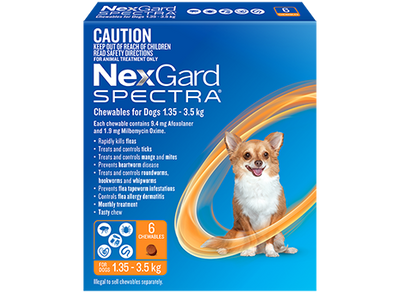 NEXGARD SPECTRA ORANGE 2-3.5KG [SZ:3 Pack]