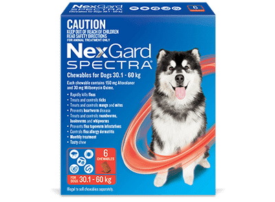 NEXGARD SPECTRA RED 30.1-60KG [SZ:3 Pack]