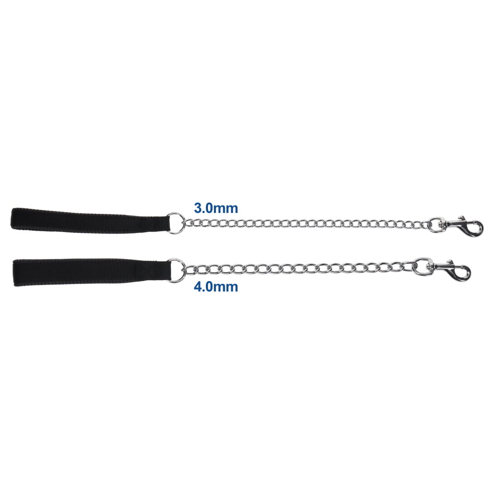 PRESTIGE CHAIN LEASH W/PADDED HANDGRIPP
