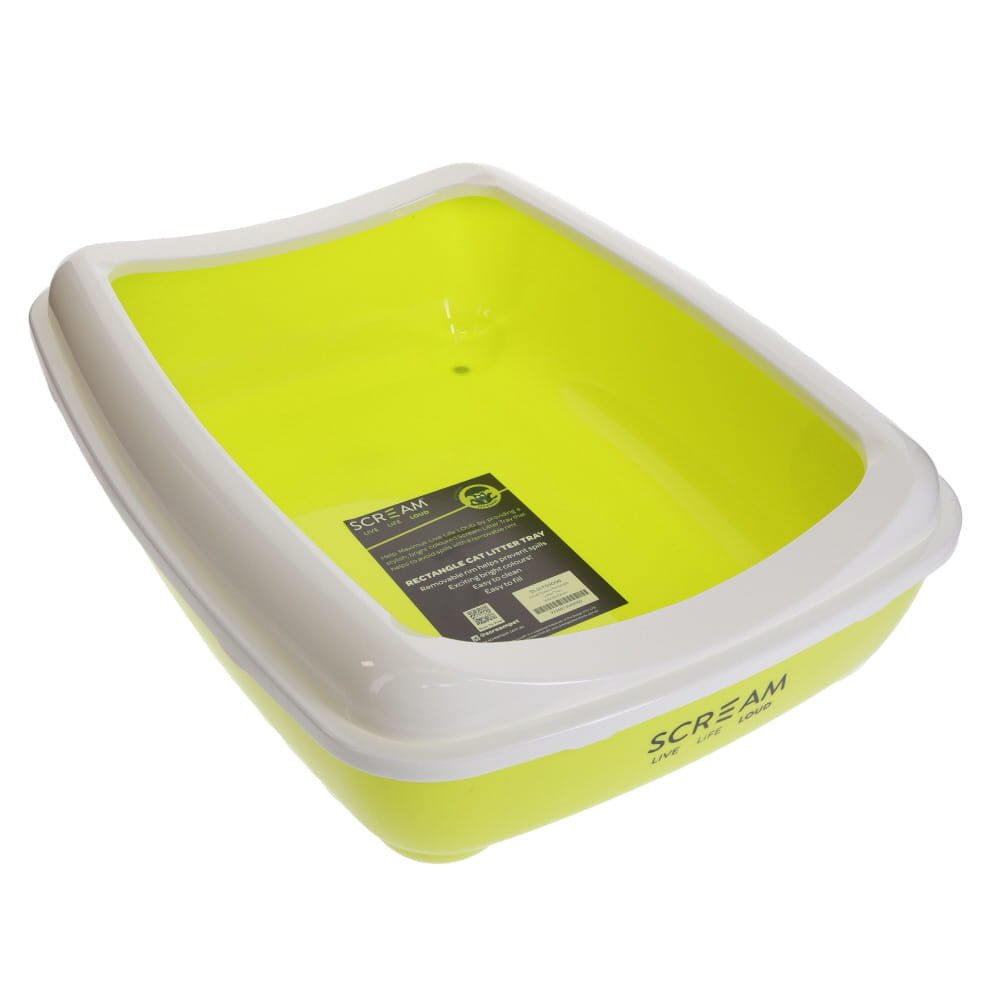 SCREAM RECTANGLE LITTER TRAY GREEN