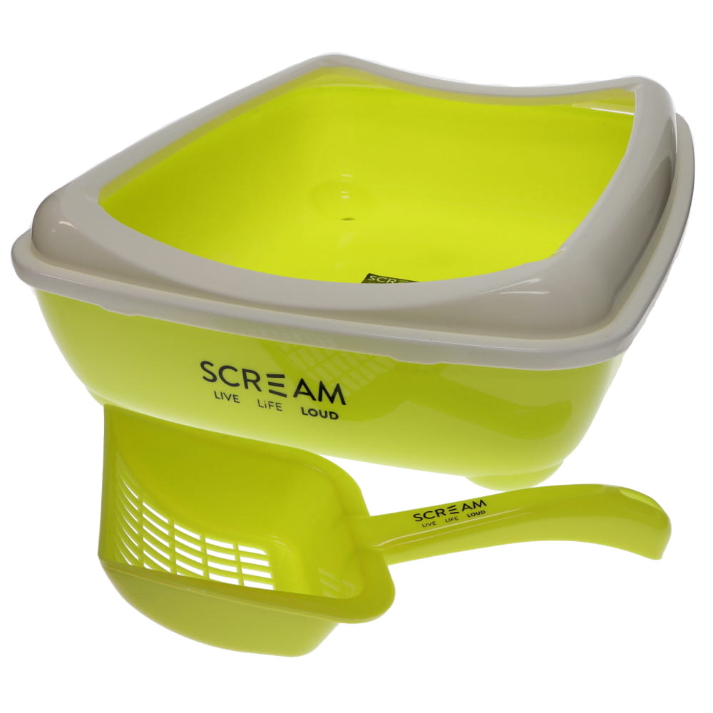 SCREAM RECTANGLE LITTER TRAY GREEN