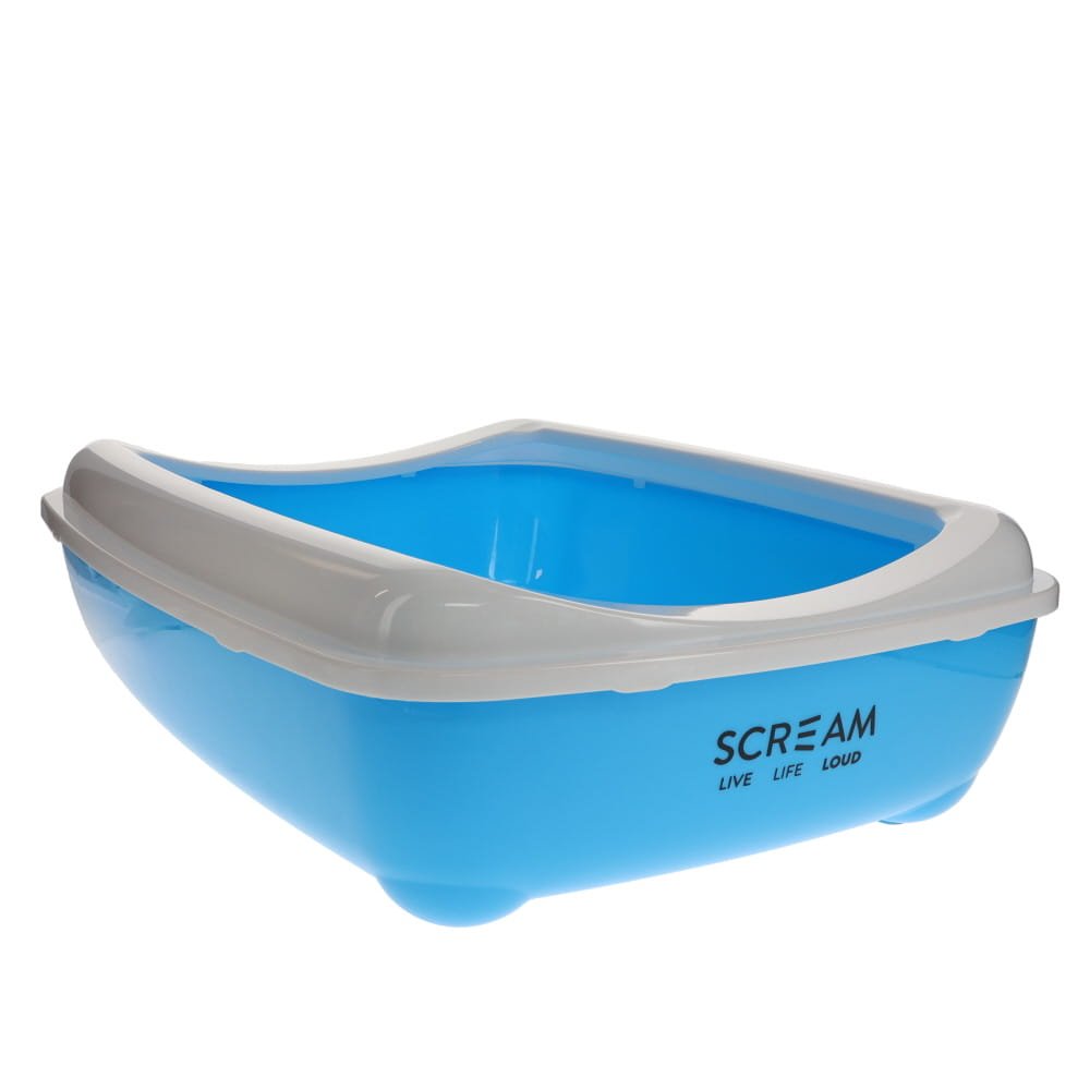 SCREAM RECTANGLE LITTER TRAY BLUE
