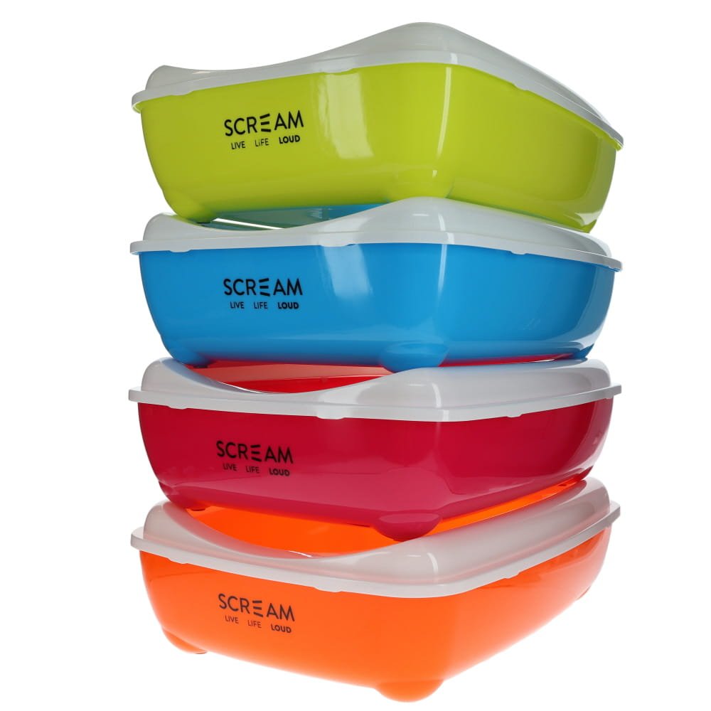 SCREAM RECTANGLE LITTER TRAY BLUE