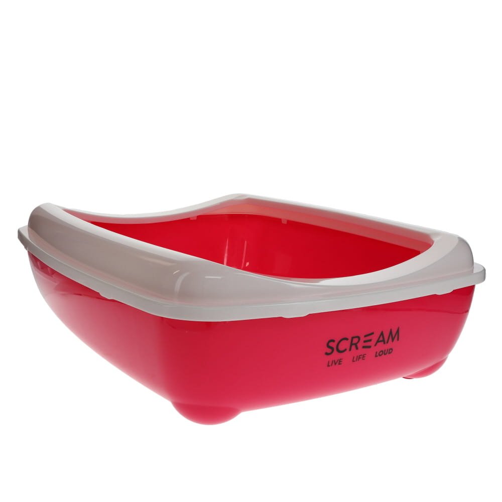 SCREAM RECTANGLE LITTER TRAY PINK
