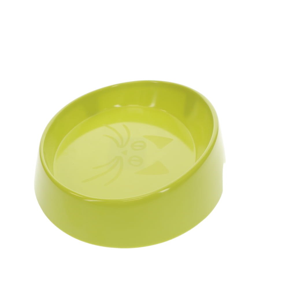 SCREAM OVAL CAT BOWL 300ML LOUD GREEN