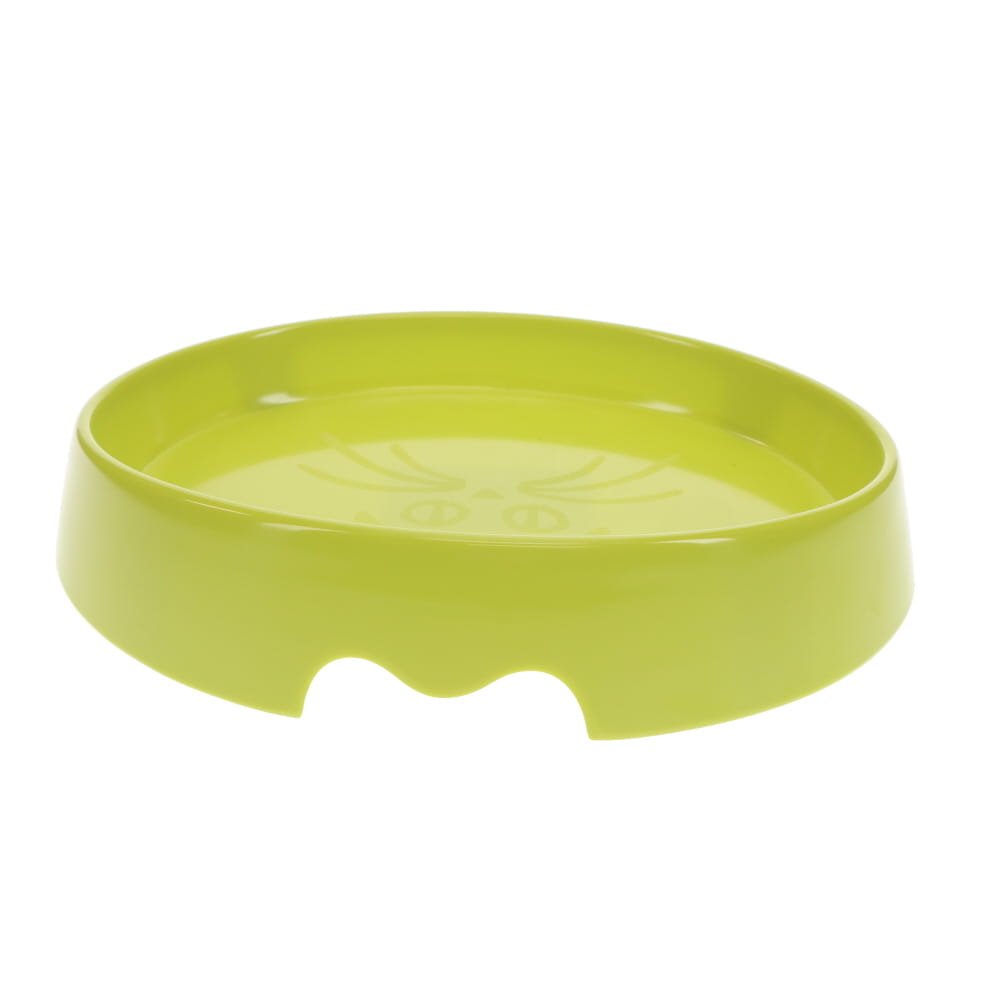 SCREAM OVAL CAT BOWL 300ML LOUD GREEN