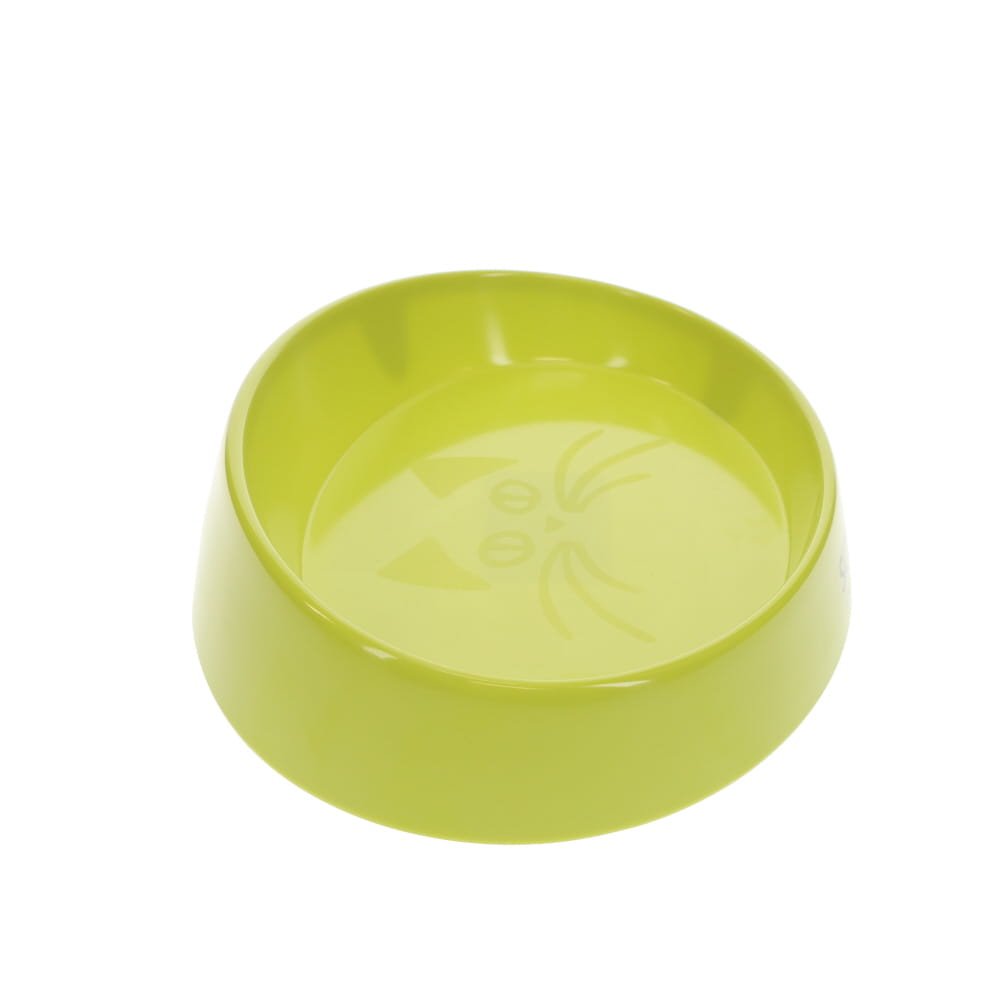 SCREAM OVAL CAT BOWL 300ML LOUD GREEN