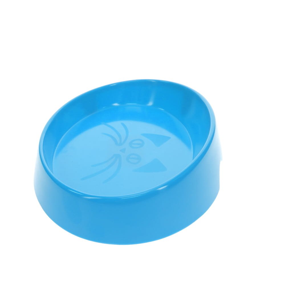 SCREAM OVAL CAT BOWL 300ML LOUD BLUE 