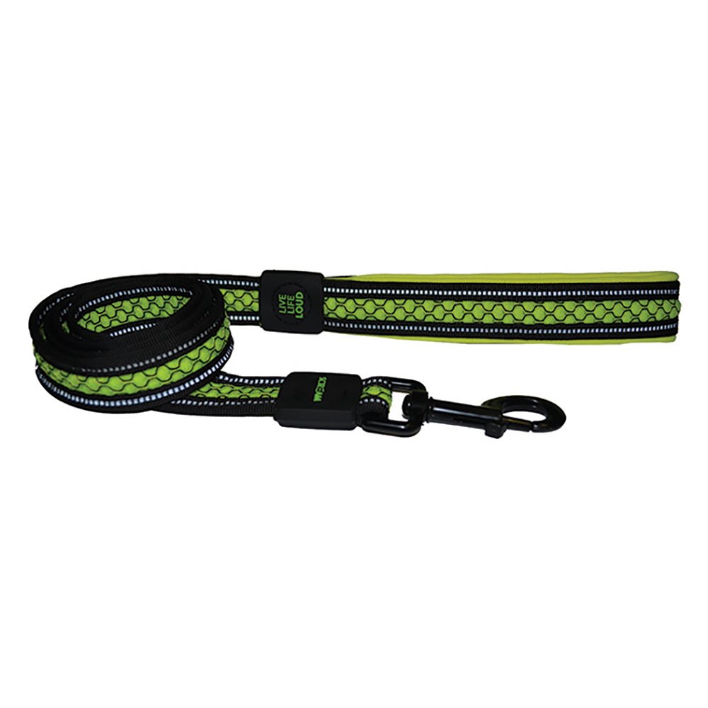 SCREAM REFLECTIVE PADDED LEASH GREEN 2X120CM