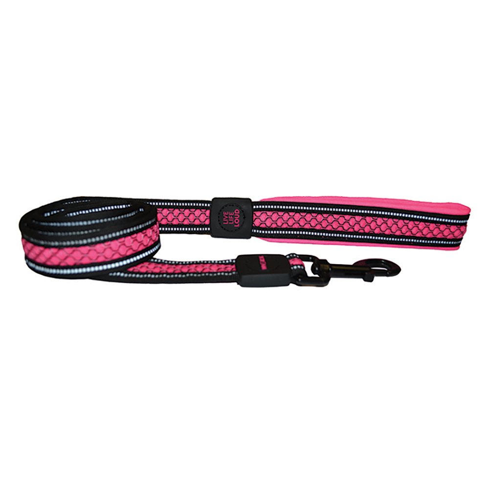 SCREAM REFLECTIVE PADDED LEASH PINK 2X120CM