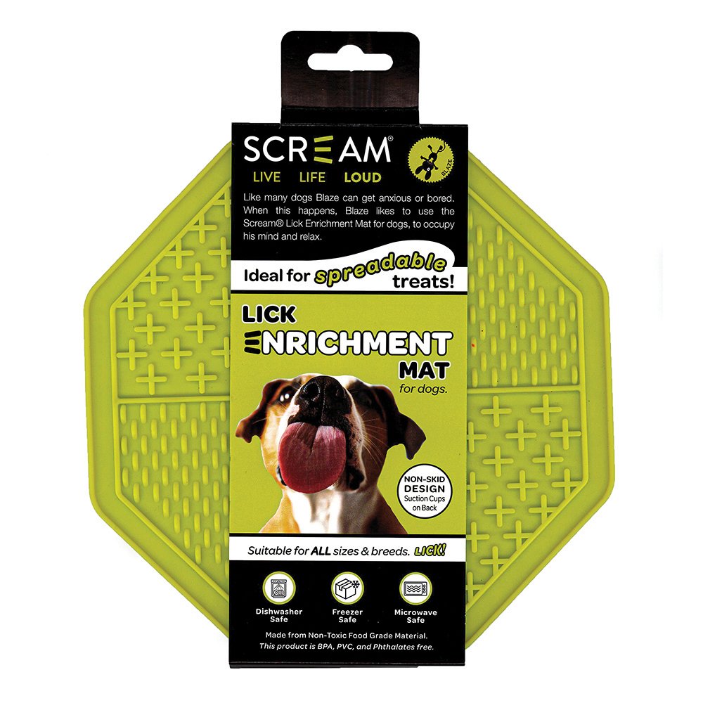 SCREAM LICK MAT OCTAGON SUCTION BASE GREEN