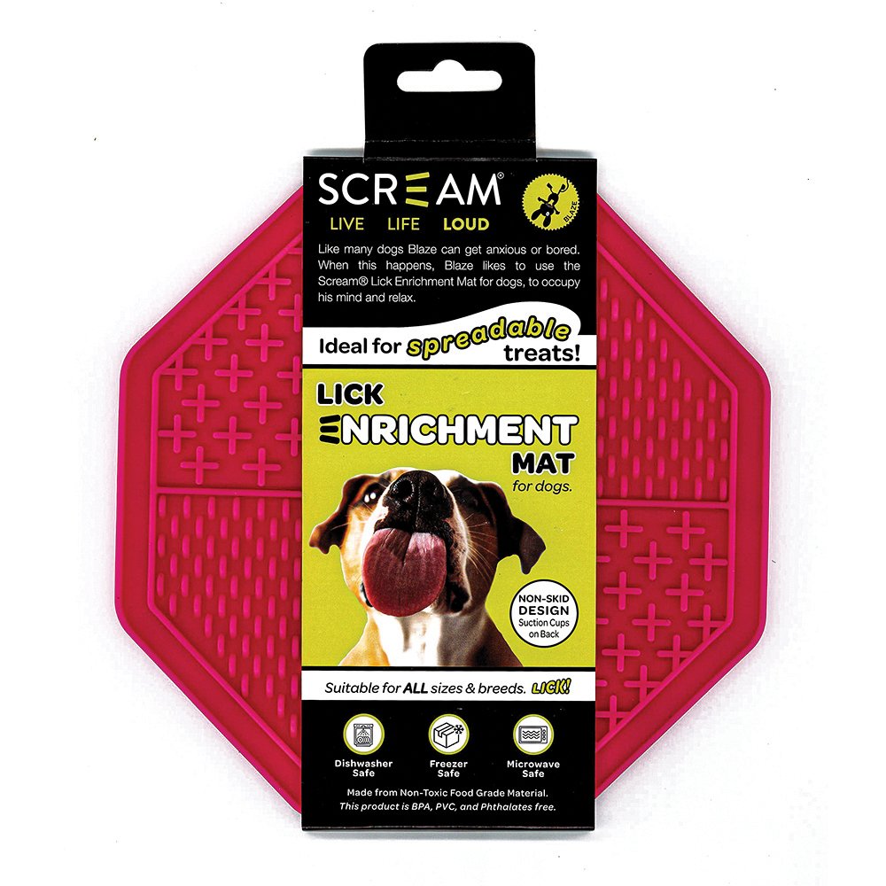 SCREAM LICK MAT OCTAGON SUCTION BASE PINK