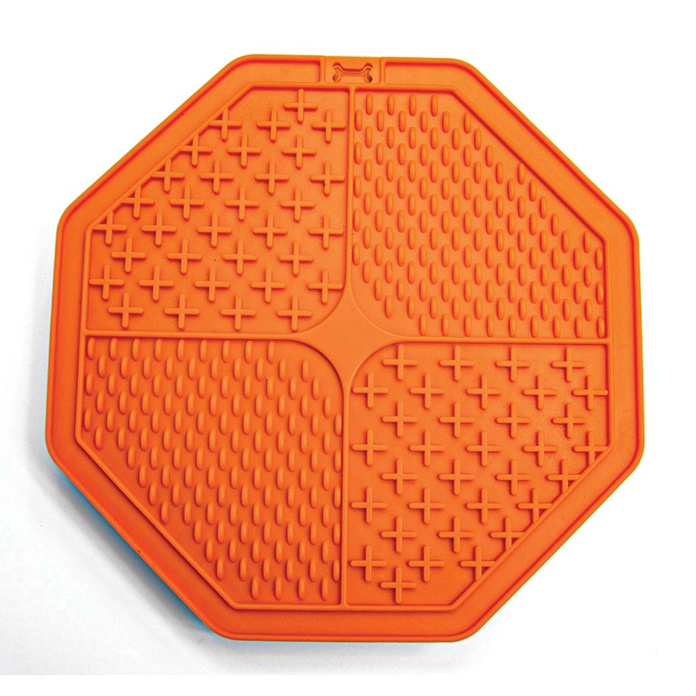 SCREAM LICK MAT OCTAGON SUCTION BASE ORANGE