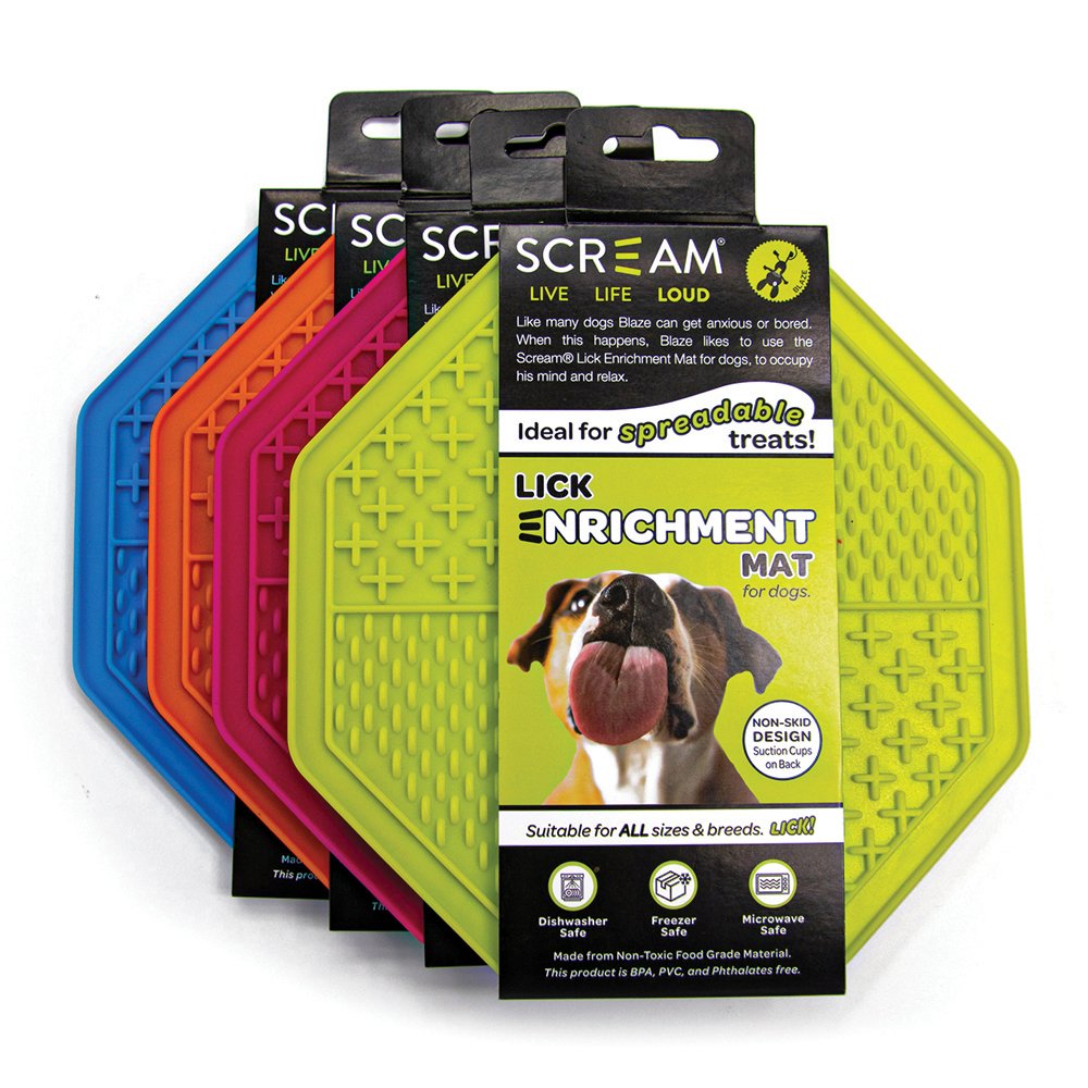 SCREAM LICK MAT OCTAGON SUCTION BASE ORANGE