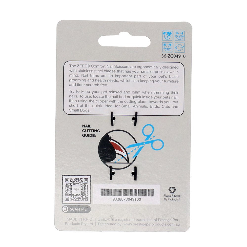 ZEEZ COMFORT NAIL SCISSORS SMALL 8CM