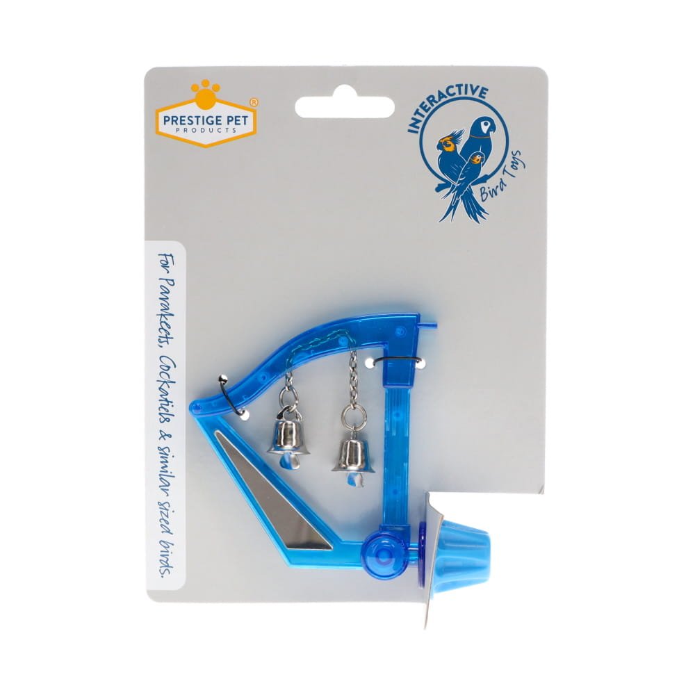 PRESTIGE INTERACTIVE BIRD TOY HARP WITH BELL 9.3X10X3CM
